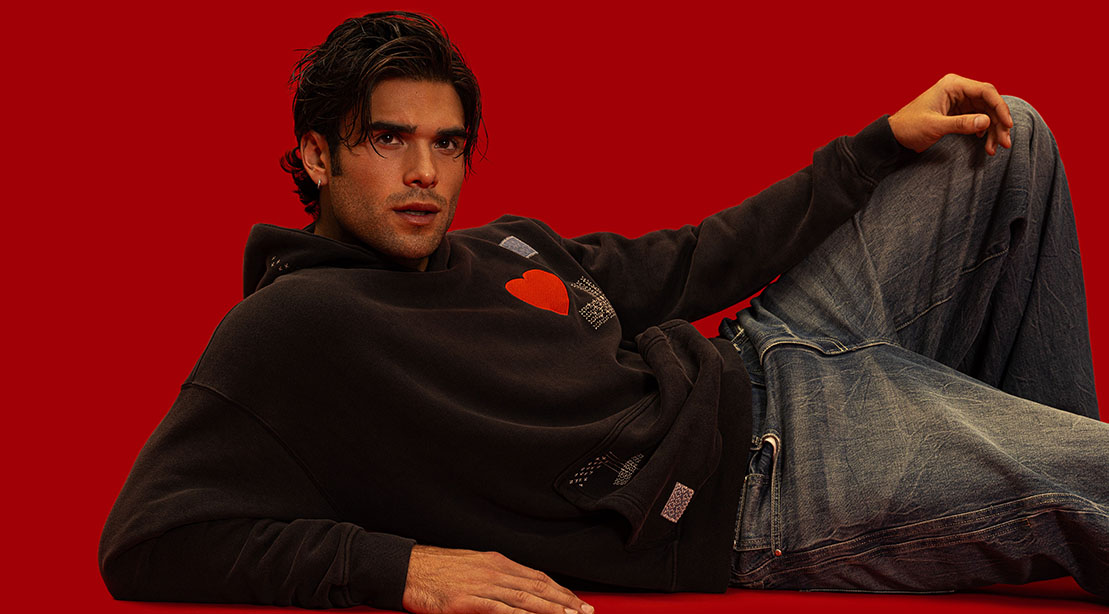 Hunter McVey on a red background